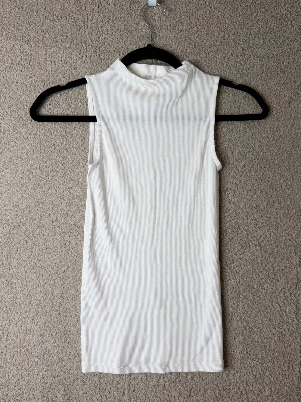 Everlane The Luxe Rib Funnel-Neck Tank White Size XXS NWOT - Picture 7 of 14
